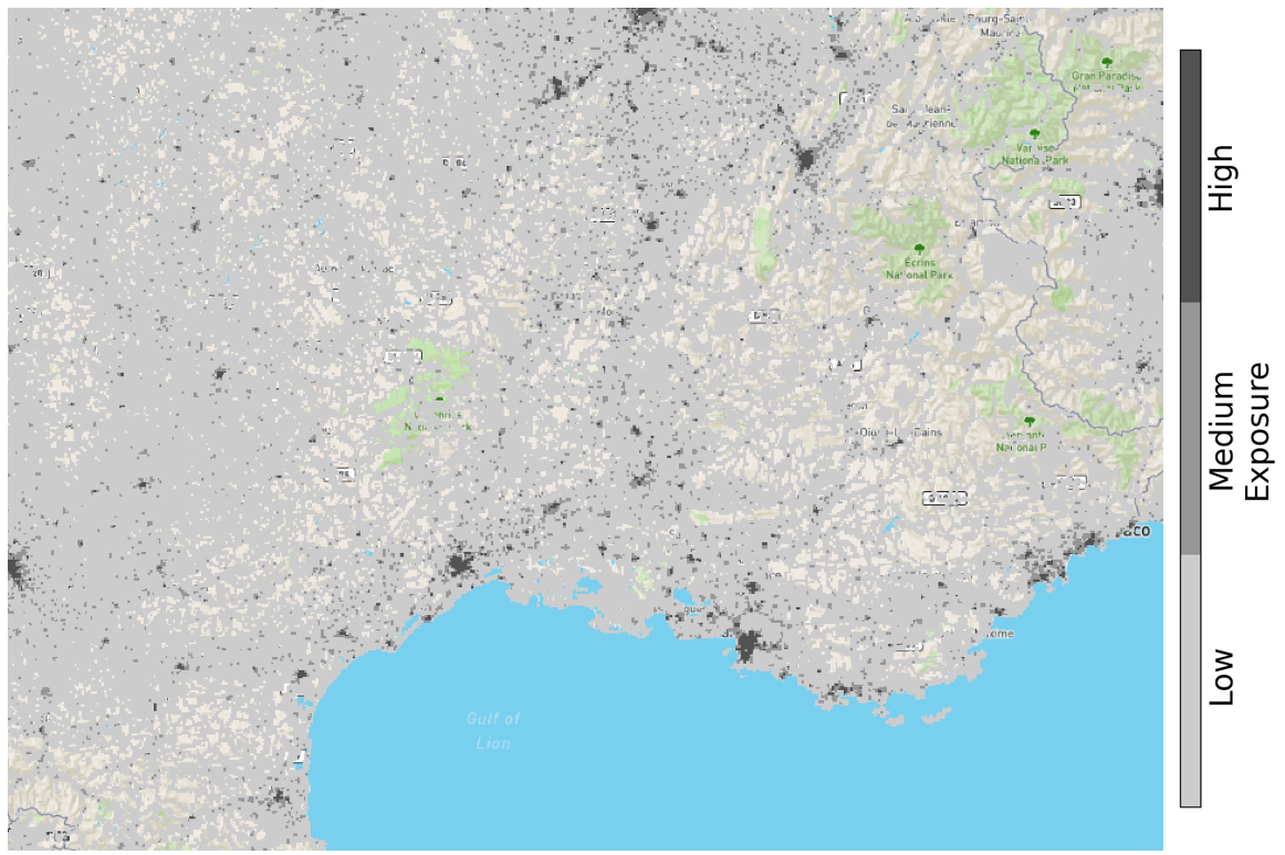 Exposure map.