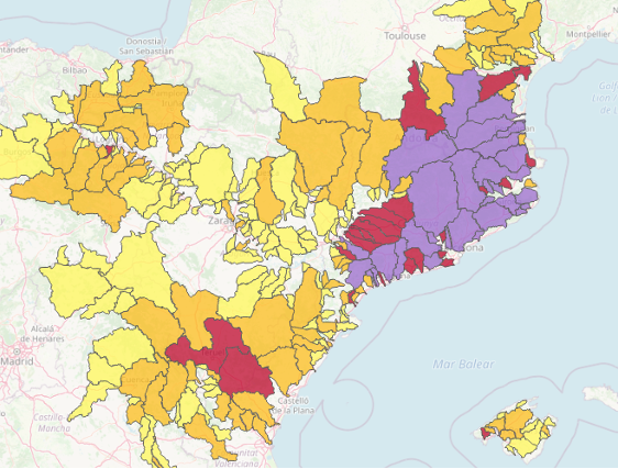 Flash flood impact map.